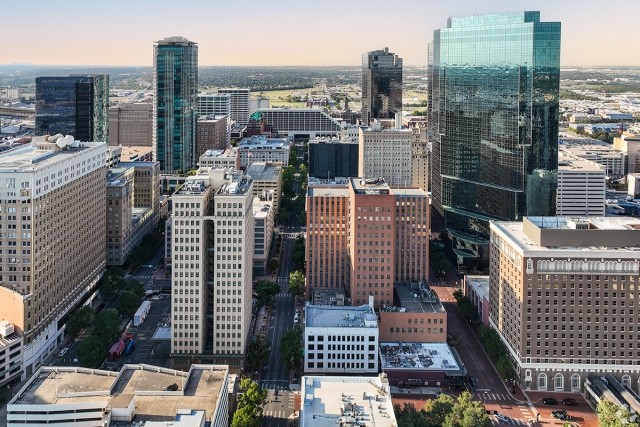 Fort Worth is located near Dallas and offers a bustling downtown scene.