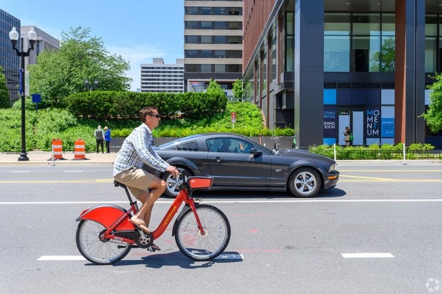 Crystal City welcomes commuters into the city.