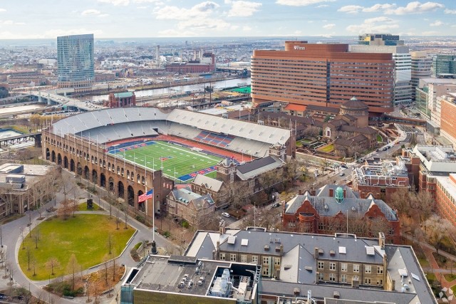 University of Pennsylvania contains a stadium and several historic buildings.