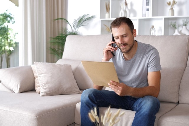 Renter looking over their security deposit and deductions. 