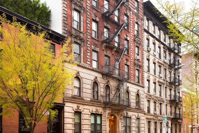 Photo of apartment buildings in New York City.