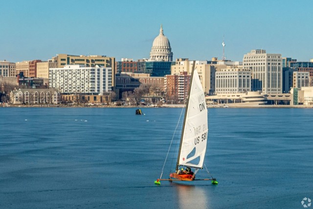 Madison is located between Lake Mendota and Lake Monona.