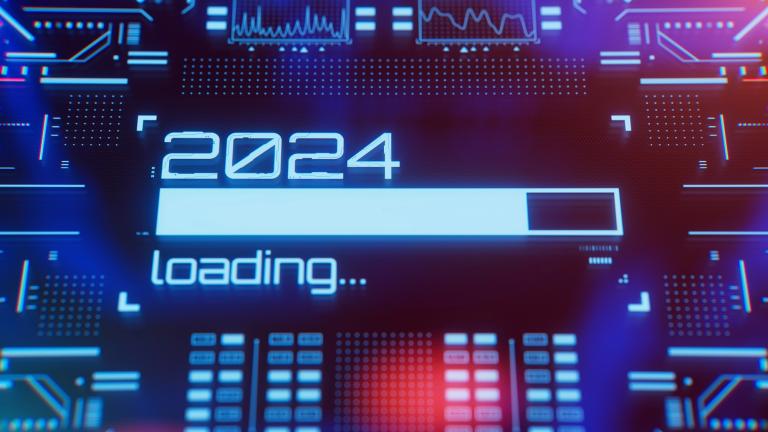 Computer screen showing "2024 loading"
