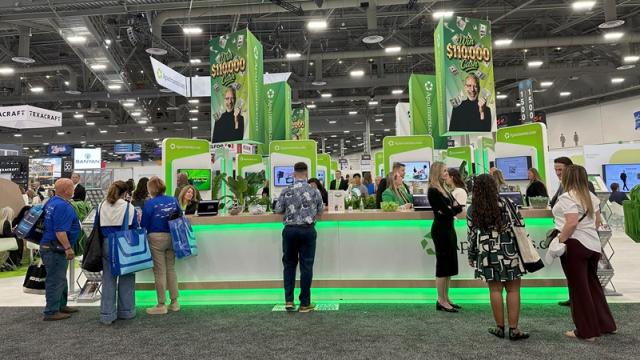 NAA Apartmentalize attendees visit the Apartments.com booth in June 2025