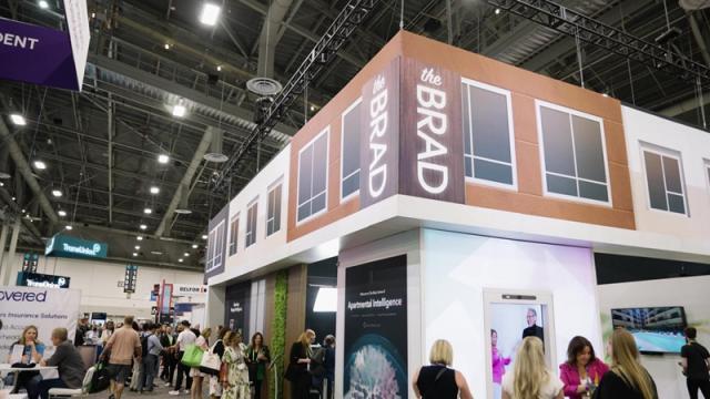 The Brad, an immersive walkthrough at the Apartments.com booth, showcases the latest tech