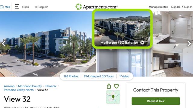 Apartments.com listing page header