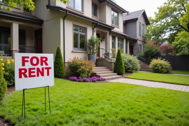 Rental home showcases strong curb appeal.