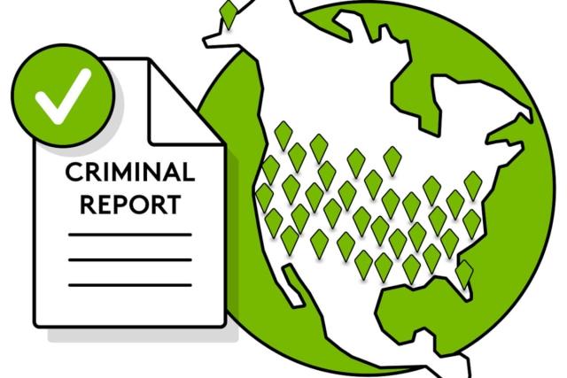 Criminal report map clip art