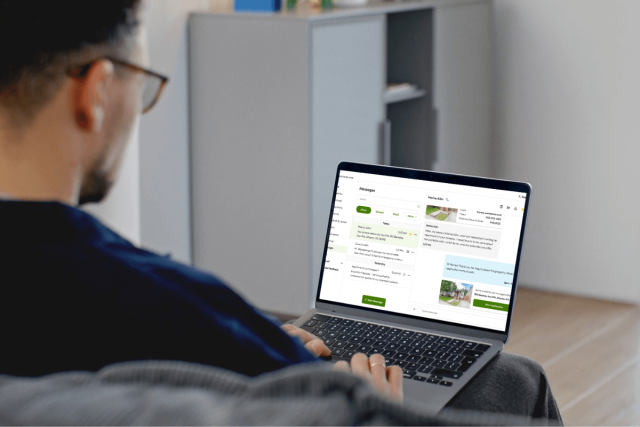 Landlord messages tenants on Apartments.com messaging feature.