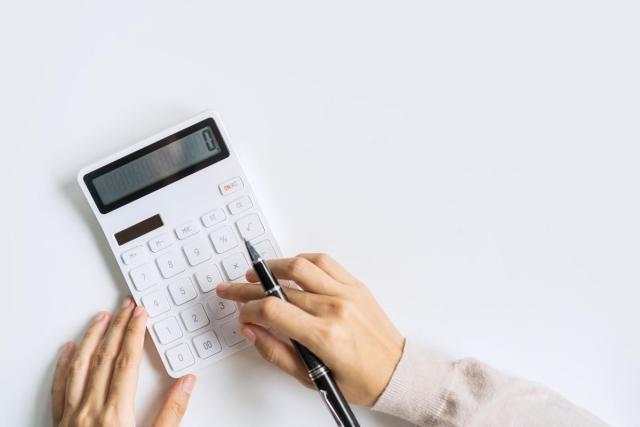 Person using a calculator