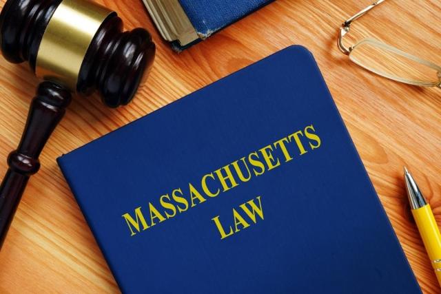 A Massachusetts Law book and a gavel
