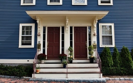 image of side by side doors to a duplex