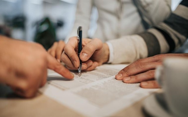 Signing a contract