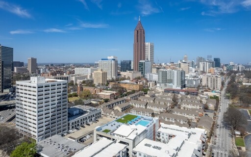 An aerial image of downtown Atlanta.