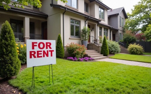 Rental home showcases strong curb appeal. 