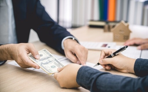 Landlord returns security deposit to tenant.