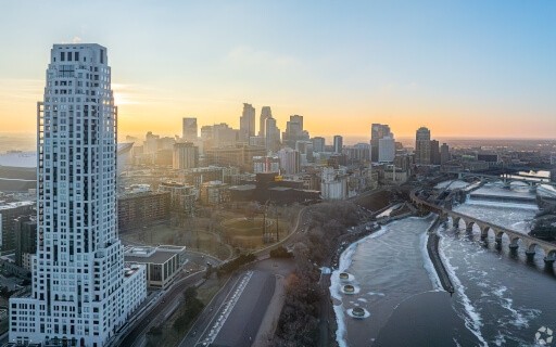 Minneapolis during sunrise.