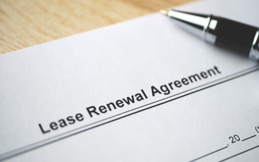Document depicting a lease renewal agreement
