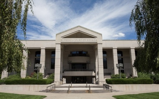 Nevada Supreme Court building in Carson City, the Nevada state capital.