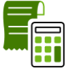 receipt and calculator icon