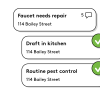 An illustration of a user interface showing multiple maintenance requests.