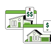 Two homes being compared. One home is priced lower than the other.