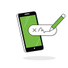 A signature being accepted through a mobile device.